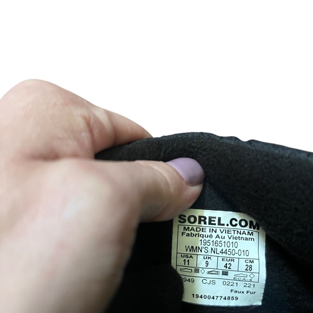 Sorel Women's Explorer II Carnival Sport Boots Winter Snow Waterproof Black 11 - Picture 9 of 10